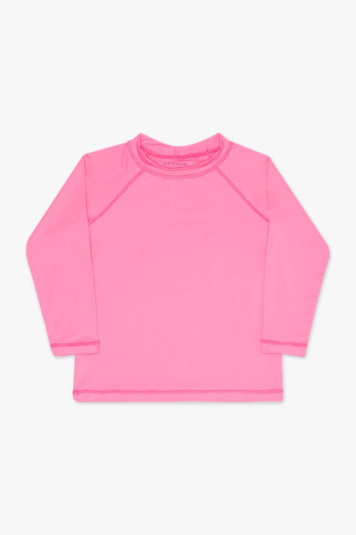 Camiseta com proteo solar cor de rosa beb e infantil